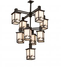 Meyda Black 236281 - 40" Wide Hyde Park Apple Branch 9 Light Chandelier