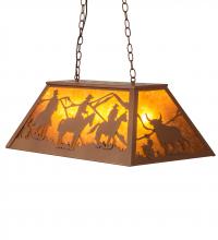 Meyda Black 236858 - 33" Long Rustlers Oblong Pendant