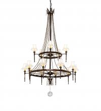 Meyda Black 236985 - 48" Wide Amaury 15 Light Two Tier Chandelier