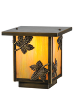 Meyda Black 23702 - 6.5"Sq Hyde Park Maple Leaf Deck Light