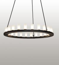 Meyda Black 237331 - 60" Wide Loxley 21 Light Chandelier