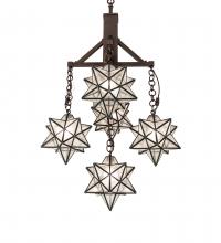 Meyda Black 237620 - 26" Wide Moravian Star 5 Light Chandelier