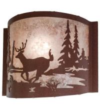 Meyda Black 23833 - 12"W Deer Creek Wall Sconce