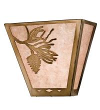 Meyda Black 23905 - 13"W Balsam Pine Wall Sconce