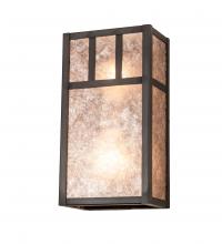 Meyda Black 239366 - 6.5" Wide Hyde Park Double Bar Mission Wall Sconce