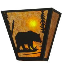 Meyda Black 23939 - 13" Wide Bear Creek Wall Sconce