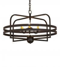 Meyda Black 239586 - 32" Wide Aldari 6 Light Chandelier