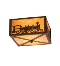 Meyda Black 23985 - 10"Sq Train Flushmount