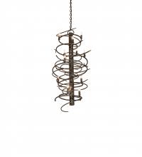 Meyda Black 240052 - 21" Wide Cyclone 12 Light Chandelier