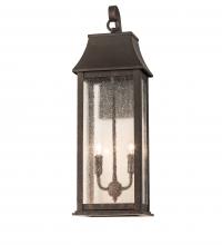 Meyda Black 240365 - 8" Wide Bastille Lantern Wall Sconce