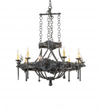 Meyda Black 241339 - 40" Wide Stag 8 Light Chandelier