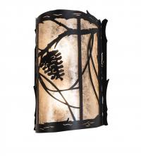 Meyda Black 241457 - 10" Wide Whispering Pines Wall Sconce