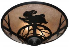 Meyda Black 243185 - 22" Wide Rabbit on the Loose Flushmount