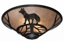 Meyda Black 243189 - 22" Wide Fox on the Loose Flushmount