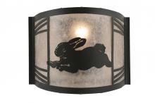 Meyda Black 243216 - 12" Wide Rabbit on the Loose Left Wall Sconce