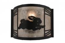 Meyda Black 243260 - 12" Wide Rabbit on the Loose Right Wall Sconce