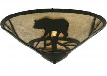 Meyda Black 243401 - 17" Wide Bear on the Loose Flushmount