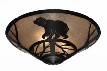 Meyda Black 243441 - 22" Wide Happy Bear on the Loose Flushmount