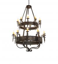 Meyda Black 243889 - 48" Wide Costello 20 Light Two Tier Chandelier