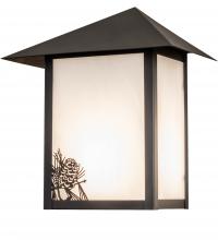 Meyda Black 244159 - 8" Wide Seneca Winter Pine Left Wall Sconce