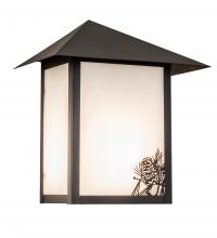 Meyda Black 244160 - 8" Wide Seneca Winter Pine Right Wall Sconce