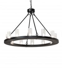 Meyda Black 244280 - 42" Wide Loxley 12 Light Chandelier