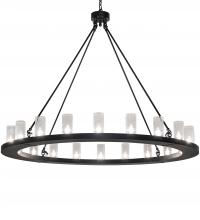 Meyda Black 244608 - 60" Wide Loxley 20 Light Chandelier