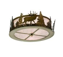 Meyda Black 24467 - 16"W Elk at Dusk Flushmount