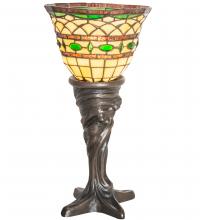 Meyda Black 244883 - 18" High Tiffany Roman Mini Lamp