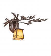 Meyda Black 245635 - 16" Wide Pine Branch Valley View Right Wall Sconce