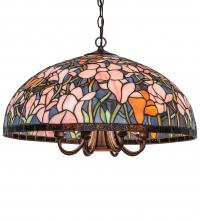 Meyda Black 246068 - 22" Wide Tiffany Magnolia Pendant