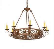 Meyda Black 246220 - 36" Wide Delano 8 Light Chandelier