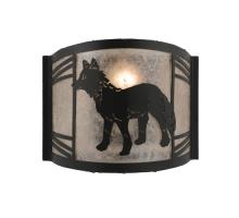 Meyda Black 247049 - 12" Wide Fox on the Loose Left Wall Sconce