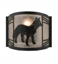 Meyda Black 247256 - 12" Wide Fox on the Loose Right Wall Sconce