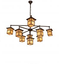 Meyda Black 247801 - 50" Wide Hyde Park "T" Mission 9 Light Chandelier