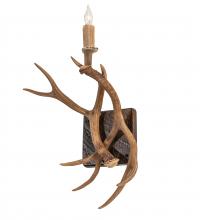 Meyda Black 247849 - 14" Wide Antlers Elk & Mule Deer Wall Sconce