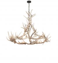 Meyda Black 247851 - 68" Wide Antlers Elk 12 Light Chandelier