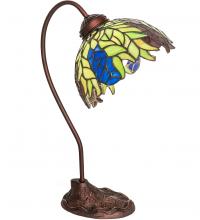 Meyda Black 247919 - 18" High Tiffany Honey Locust Desk Lamp