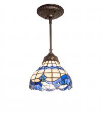 Meyda Black 248600 - 7" Wide Baroque Mini Pendant