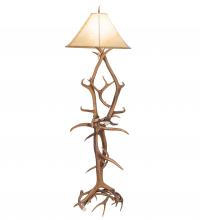 Meyda Black 249118 - 75" High Antlers Elk & Mule Deer Floor Lamp