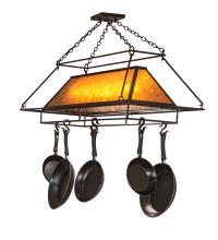 Meyda Black 250947 - 48" Long Mission Prime Pot Rack