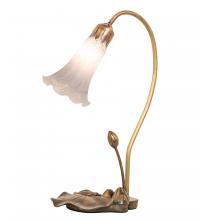 Meyda Black 251565 - 16" High Gray Tiffany Pond Lily Accent Lamp