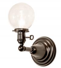 Meyda Black 253879 - 5" Wide Revival Globe Sconce