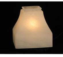 Meyda Black 26250 - 5"Sq Bungalow Alabaster Shade