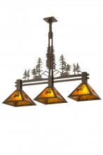 Meyda Black 27073 - 45"L Tall Pines 3 LT Island Pendant