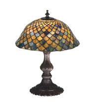 Meyda Black 27170 - 15"H Tiffany Fishscale Accent Lamp