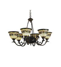 Meyda Black 27402 - 32"W Tiffany Roman 6 LT Chandelier.602