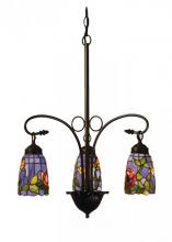 Meyda Black 27414 - 23"W Rosebush 3 LT Chandelier