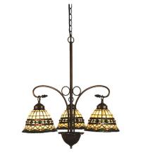 Meyda Black 27421 - 24"W Tiffany Roman 3 LT Chandelier.613