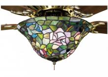 Meyda Black 27448 - 12"W Tiffany Rosebush Fan Light Fixture